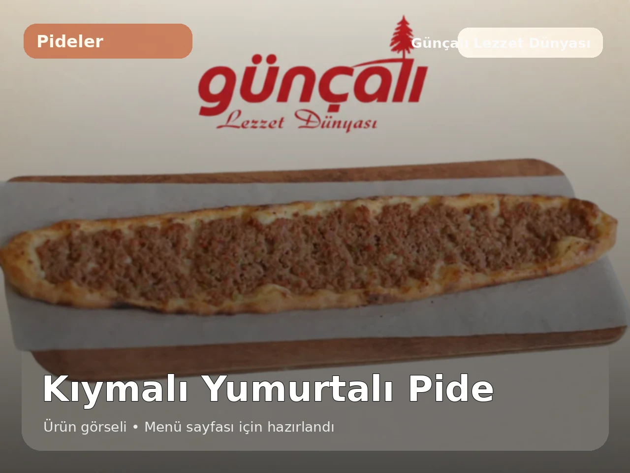 Kıymalı Yumurtalı Pide ürün görseli